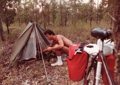 Camping in the Woods of North Florida on My Coast to Coast Bicycle Trip