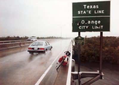 Crossing Texas State Line at Orange TX