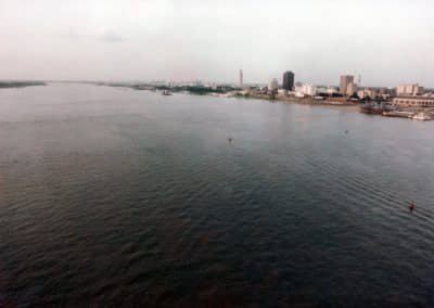 Crossing the Mississippi River at Baton Rouge Louisiana