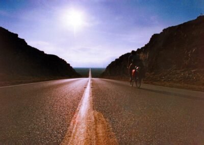 Glen Woodfin Bicycles Through Guadalupe Pass Texas 1983