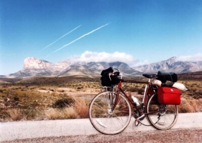 Glen Woodfin Bicycles by Guadalupe Peak West Texas 1983